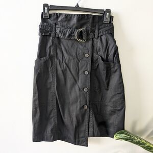 Banana Republic Black Belted Pencil Skirt